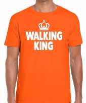 Walking king oranje fun t-shirt voor heren kopen