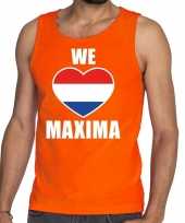 We love maxima tanktop mouwloos shirt oranje heren kopen