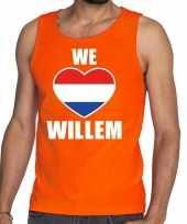 We love willem tanktop mouwloos shirt oranje heren kopen