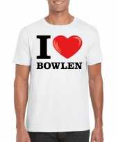 Wit i love bowlen t-shirt heren kopen
