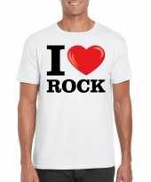 Wit i love rock t-shirt heren kopen