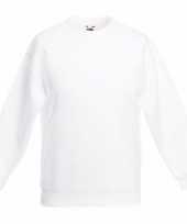 Wit katoenen sweater zonder capuchon voor jongens kopen