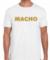 Wit macho goud fun t-shirt voor heren kopen
