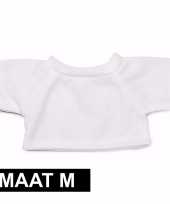 Wit-shirt m voor clothies knuffeldier 13 x 9 cm kopen