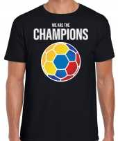 Wk voetbal shirt colombia fan we are the champions zwart voor heren kopen
