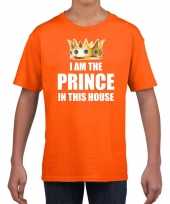 Woningsdag im the prince in this house t-shirts voor thuisblijvers tijdens koningsdag oranje jongens kinderen kopen