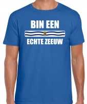 Zeeuws dialect-shirt bin een echte zeeuw met zeelandse vlag blauw voor heren kopen