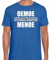 Zeeuws dialect-shirt oemoe menoe met zeelandse vlag blauw voor heren kopen