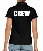 Zwart crew polo t-shirt voor dames kopen