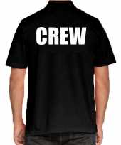Zwart crew polo t-shirt voor heren kopen