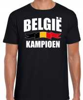 Zwart fan shirt kleding belgie kampioen ek wk voor heren kopen