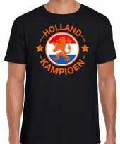 Zwart fan shirt kleding holland kampioen met leeuw ek wk voor heren kopen