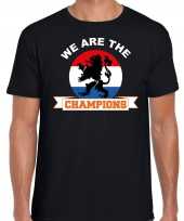 Zwart fan shirt kleding holland we are the champions ek wk voor heren kopen