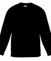 Zwart katoenen sweater zonder capuchon voor jongens kopen